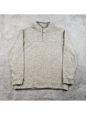 Eddie Bauer Men's 2XL XXL Radiator Fleece Snap Mock Neck Pullover Sweater Casual